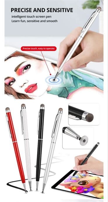 həssas tərəzi: Qırmızı, qara ağ və boz rənglərdə olan bu universal stylus qələmləri — 2