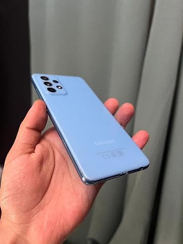 samsung telfonlar: Samsung Galaxy A52, 128 GB, rəng - Mavi, Barmaq izi, Face ID — 3