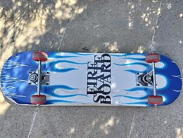 bas gitara: Skateboard – Fire Skate Board dizaynı - Lövhə: klassik iki tərəfli — 4