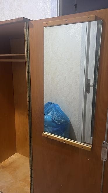 sehf qapi: Güzgülü ikiqapılı geyim dolabı - Material: taxta/laminat səthli — 1