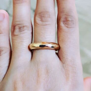 qaş sabitləyici: Alyans, Üzük, Sarı qızıl, 585 Əyar, Qaşsız — 1