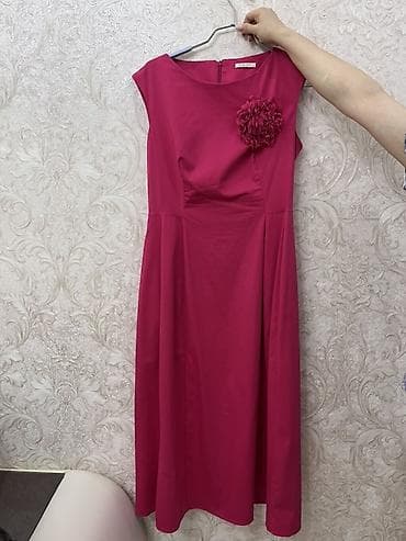 hamam xalatlari: Qadın geyimi – tünd çəhrayı/malina rəngli midi don - Model: qolsuz — 1