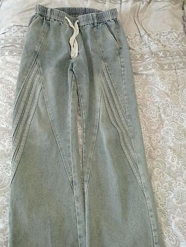 Yüngül mavi rəngli denim şalvar Geyinilmeyib 36 razmer di 33 lalafo.az -da Yüngül mavi rəngli denim şalvar Geyinilmeyib 36 razmer di 33