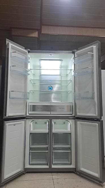 4 mom: Dördkapılı Side-by-Side tipli soyuducu - Rəng: paslanmayan polad — 1