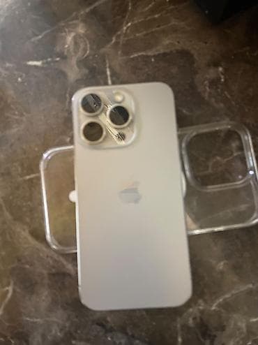 balaca iphone: IPhone 15 Pro, 128 GB, Natural Titanium, Simsiz şarj, Face ID — 1