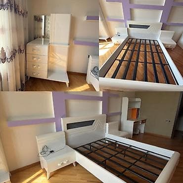 Dəst olaraq satılır 240₼. Dolabı,matrası yoxdur.Ünvan Həzi