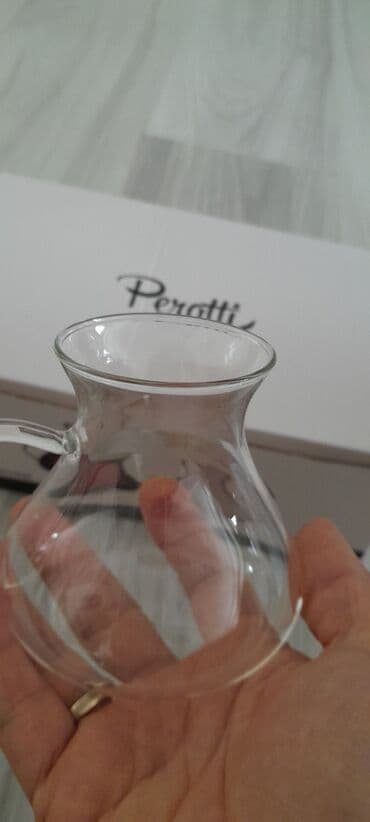 stəkan altlığı: Stəkanlar, rəng - Ağ, Şüşə, 6 ədədli dəst, Türkiyə — 3