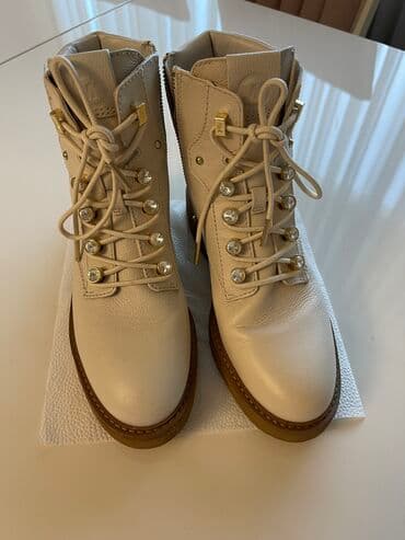 qış botları: Qısaboğaz, Ölçü: 38.5, rəng - Bej, Yeni — 1