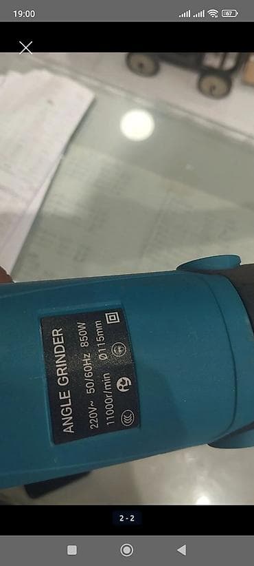 tarsofka aparati narxlari: Bucaqlı slıfka (Angle Grinder) - Güc: 850 W - Gərginlik/frekans — 2