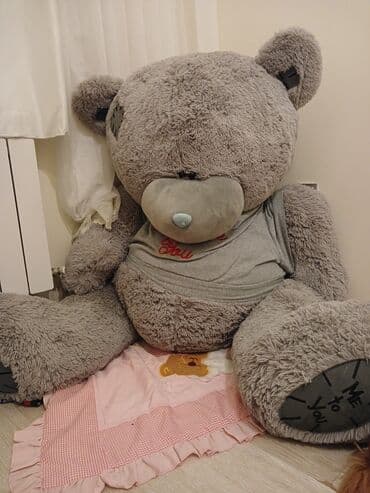 oyuncaq blasterlər: Nəhəng ölçülü yumşaq oyuncağ ayı - Rəng: boz - Material: yumşaq — 1