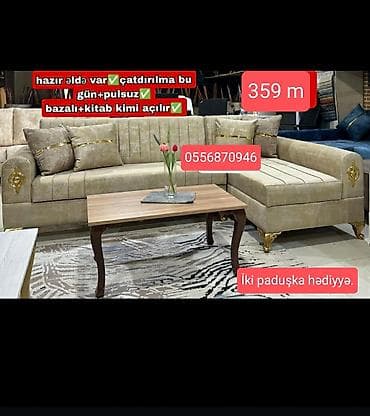 ikili carpayi: Künc divan, Yeni, Açılan, Bazalı, Parça, Şəhərdaxili pulsuz çatdırılma — 4