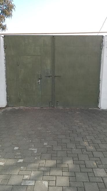 Dəmir Həyət darvazası, Yana açılan, Mexaniki, Qapı ilə, rəng - Yaşıl, Kredit yoxdur