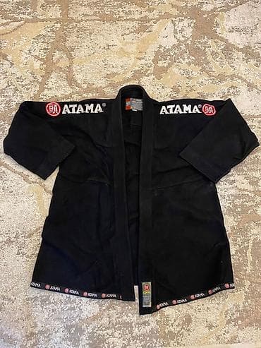 idman qidaları: ATAMA Braziliya Ciu-Citsusu (BJJ) kimono dəsti – qara rəng - Brend — 1