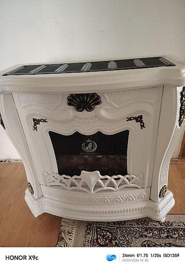 Qaz sobası/qızdırıcısı – dekorativ klassik dizayn - Yanacaq: təbii