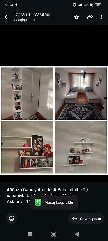 *400azn* Gənc yataq desti.Baha alinib köç səbəbiylə təcili — 1