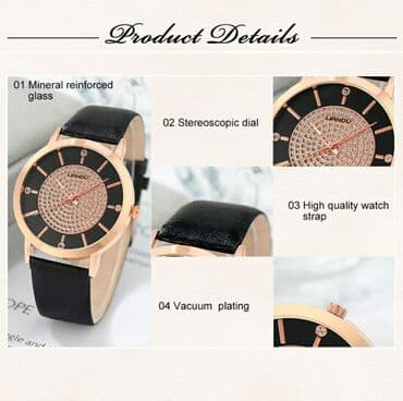 qadınlar üçün strazlı papaqlar: Saat dəsti — 1