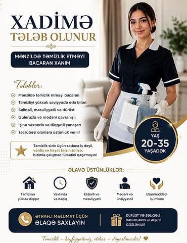 part time i: Xadimə tələbi – mənzildə təmizlik xidməti Xidmətin mahiyyəti: - — 1