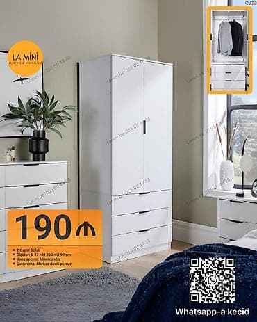 şırma: 2 qapılı, Siyirməli, Ağ, Digər material, Açılan, Düz dolab — 1