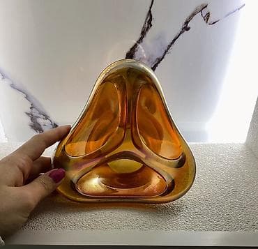 denge qabı: Üç bölməli dekorativ qab - Material: qalın, əl üfürməsi texnikasını — 2