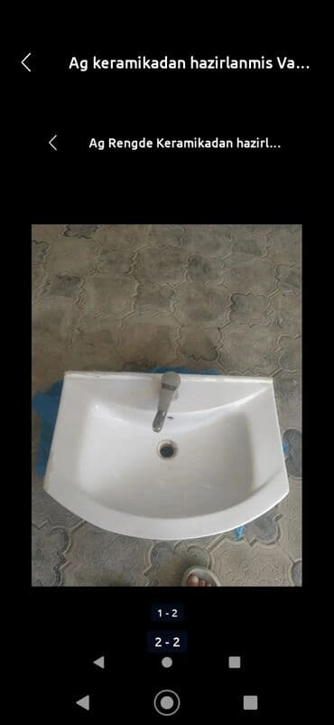 чугунная ванна продать: Ağ keramikadan hazirlanib qiriqi yoxduu — 1