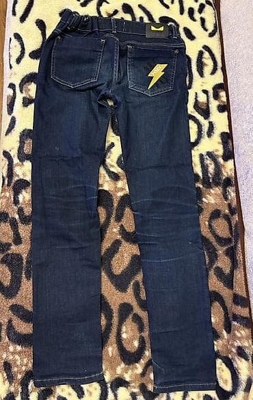 Игрушки: Uşaq cins şalvarı FENDİ – tünd mavi (indigo) rəngdə, klassik 5 — 2