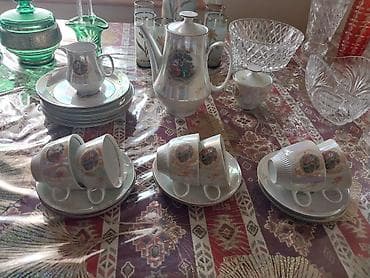Çay dəsti, rəng - Ağ, Farfor