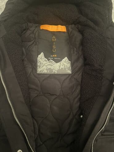 kurtka qadin ucun: AMISU qadın parkası – EU 44 (US/CA 14) - Rəng: qara - Uzun model — 2