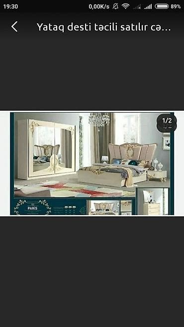 2 təknəfərlik çarpayı, Dolab, Termo, 2 tumba, İşlənmiş