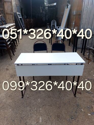 dəmir oturacaq: Oğlan və qız üçün, Yeni, Siyirməsiz, Yazı masası, Stullar ilə — 11