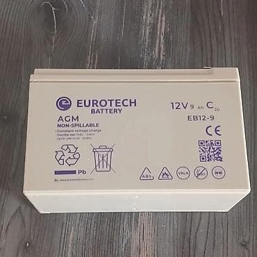tekrler: EUROTECH Battery AGM akkumulyator – model EB12-9 - Gərginlik: 12V - — 3