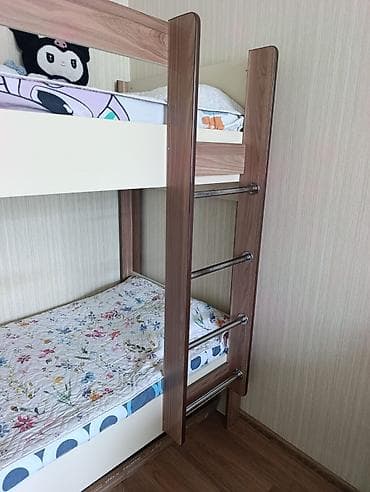 Для девочки и мальчика, Кровать, С матрасом, Без выдвижных ящиков, Ламинат — 4