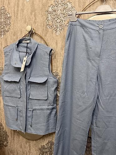 desd paltarlar: Mavi çalarda iki hissəli qadın dəsti - Brend: Margo (etiket üzərində) — 1