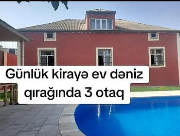 kiraye evlerin satisi: Günlük kirayə: dəniz kənarında 3 otaqlı həyət evi Xüsusiyyətlər: - — 3