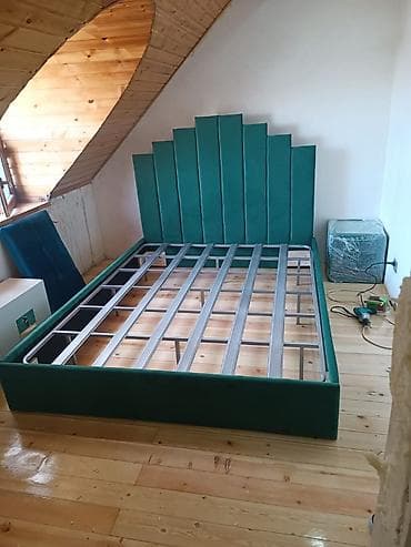 Новый, Двуспальная кровать, Без подьемного механизма, Азербайджан