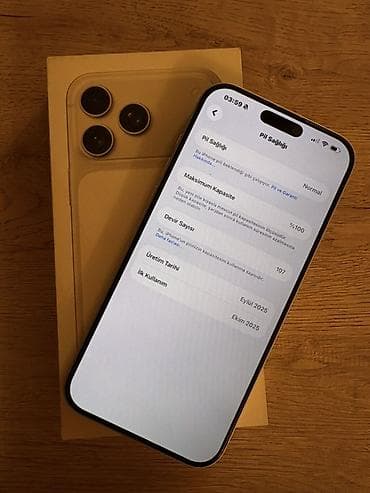 iphone kreditle: IPhone 17 Pro Max, 256 GB, Ağ, Barmaq izi, Face ID, Sənədlərlə — 3