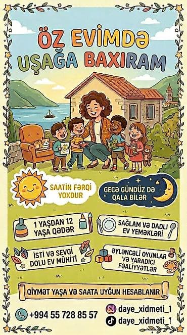 ÖZ EVİMDƏ UŞAĞA BAXIRAM 12 YAŞADƏK SAATIN FƏRQİ YOXDUR GECƏ GÜNDÜZ