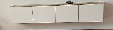 ты стенд: Divar tipli TV konsolu / asma şkaf - Minimalist dizayn: dörd qapalı — 1