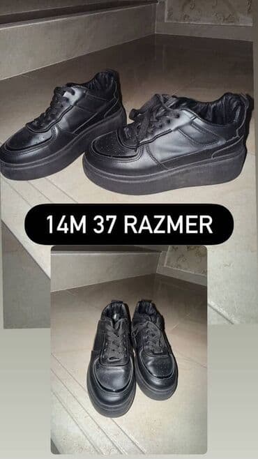 krasofkalar qiz ucun instagram: Qadın idman ayaqqabısı – 37 ölçü - Rəng: tam qara - Model: qalın — 1