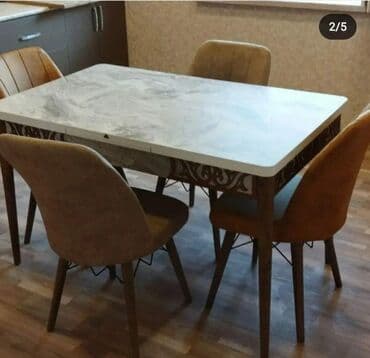metbex stullari: Mətbəx üçün, Yeni, Açılan, Dördbucaq masa, 4 stul — 4
