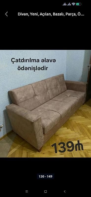 ucuz manej: Divan, Qonaq otağı üçün, Parça, Bazalı, Açılan — 9