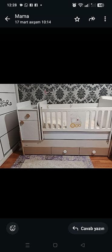 Beşiklər: Oğlan və qız üçün, Dördbucaq, Beşik, Dəstsiz, Matrassız, Yellənmə mexanizmsiz — 1