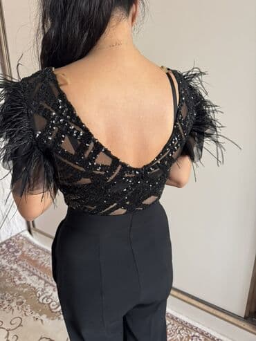 Tulumlar: Qadın tulumu – qara rəng, ziyafət tərzi Bir dəfə geynilib, yeni — 4