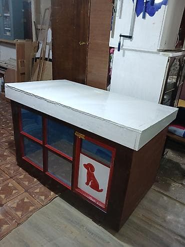 it geyim: Taxta it evi / voliər - Material: möhkəm taxta karkas, ön hissədə — 2