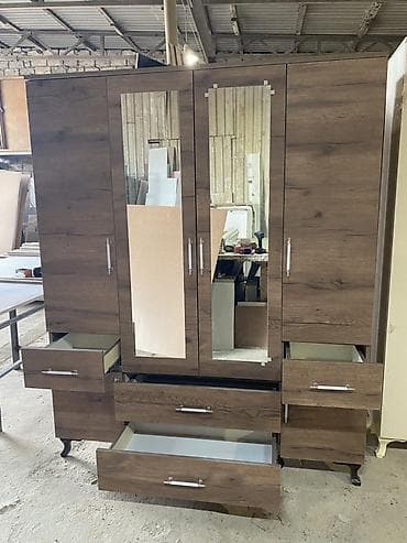 dolab kombi: Yeni, 4 qapılı, Siyirməli, Ağ, Digər material, Açılan, Düz dolab — 8