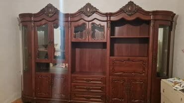 Офисная мебель: Klassik üslubda iri qonaq otağı üçün divar mebeli. - Material: təbii — 1