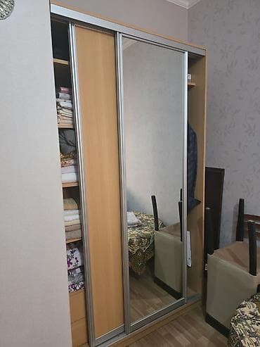 2 qapılı, Güzgülü, Qəhvəyi, Taxta, Kupe, Düz dolab