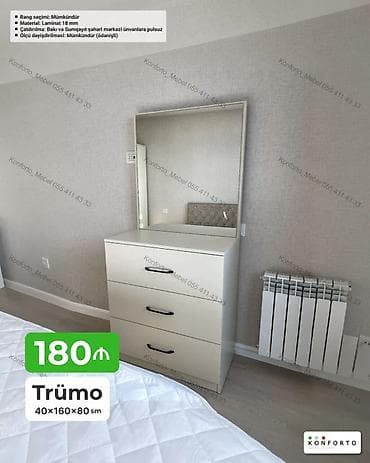 Trümo – 40×160×80 sm - Material: 18 mm laminat - Rəng seçimi lalafo.az -da Trümo – 40×160×80 sm - Material: 18 mm laminat - Rəng seçimi