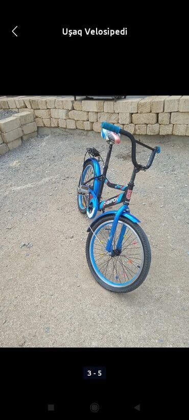 İşlənmiş İki təkərli Uşaq velosipedi 20", sürətlərin sayı: 20, Ünvandan götürmə