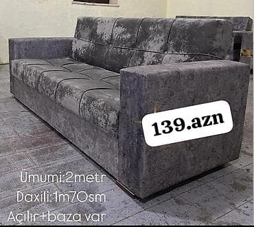 Di̇van-kravat, Yeni, Açılan, Bazalı, Vеlur parça, Ödənişli çatdırılma