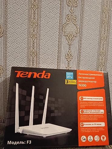 Tenda F3 Wi‑Fi marşrutizatoru - Model: F3 (N300) - Sürət: 2.4 GHz